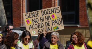 Educació xifra en un 29,04% el seguiment de la vaga a les 13h, amb dades del 78,14% dels centres